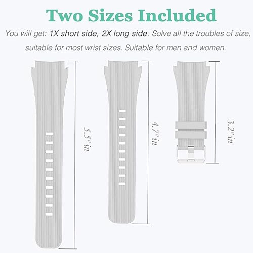 Miniatura 8 de HSWAI Compatible con Samsung Galaxy Watch de 1.81 pulgadas, Gear S3 Frontier, bandas de reloj clásicasGalaxy Watch 3 bandas de 1.772 pulgadas, 0.872