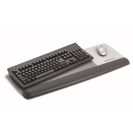 3M Tilt Adjustable Gel Wrist Rest Keyboard and Mouse Platform (WR422LE)