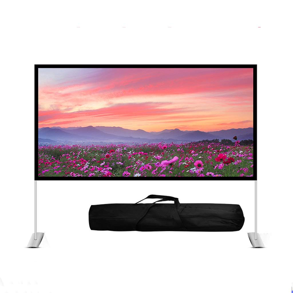 Schermi di proiezione Schermo di proiezione Pieghevole Portatile 16:9 da 84/100/120 Pollici per casa, Ufficio, KTV, 3D HD, con Staffa (Dimensioni: 100 Pollici)