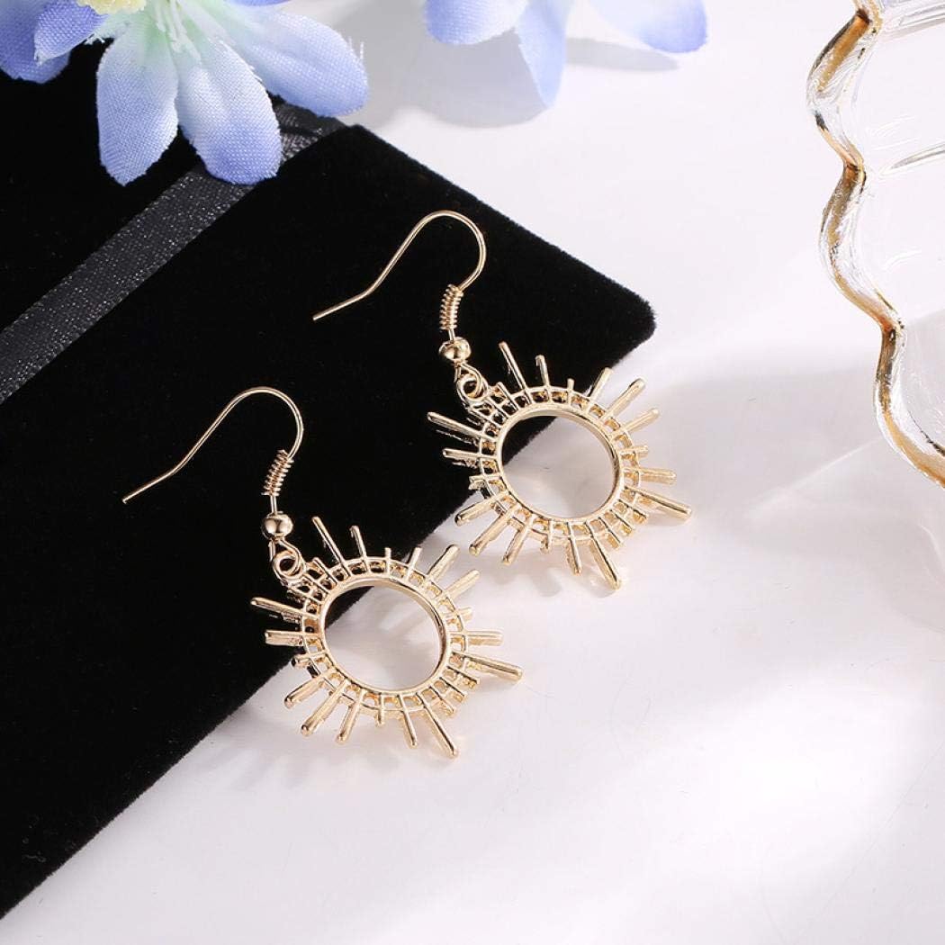 Yienate Boho Earrings with Alloy Sun Pendant Fashion Jewellery for Women and Girls (Gold), one sizs - Image 5