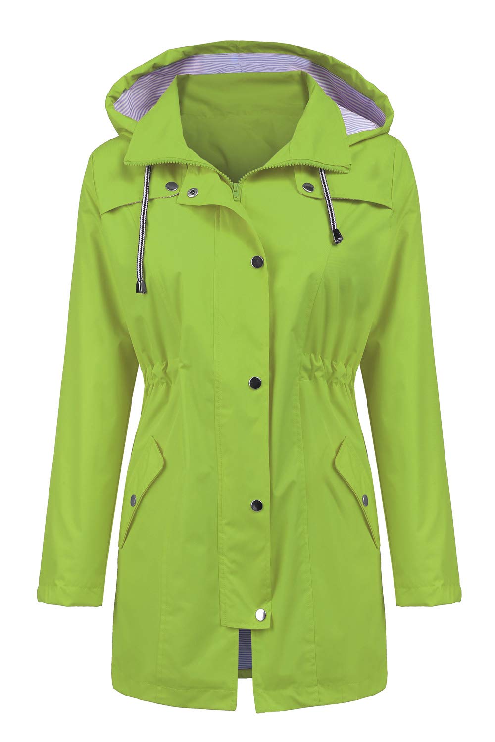 LOMON Raincoat Women Waterproof Long Hooded Trench Coats Lined Windbreaker Travel Jacket S-XXL