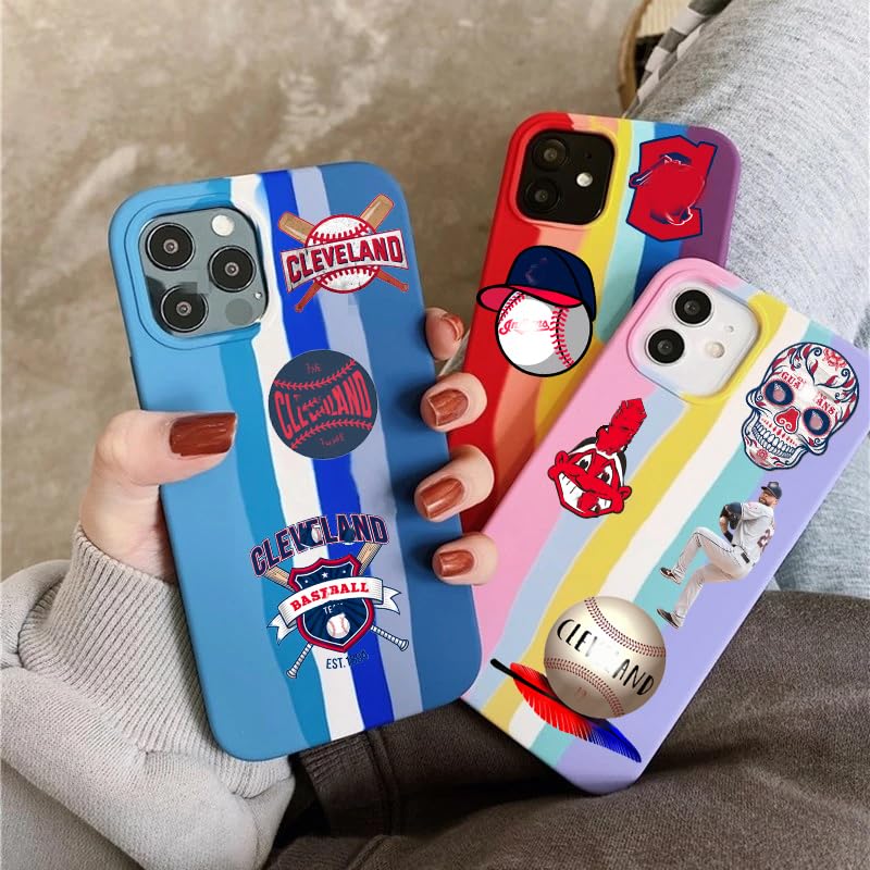 Image of 50 PCS Cleveland American Vinyl Guardians Stickers Pack Baseball Stickers for Water Bottle, Laptop, Bicycle, Computer, Motorcycle, Travel Case, Car Decal Decoration Sticker