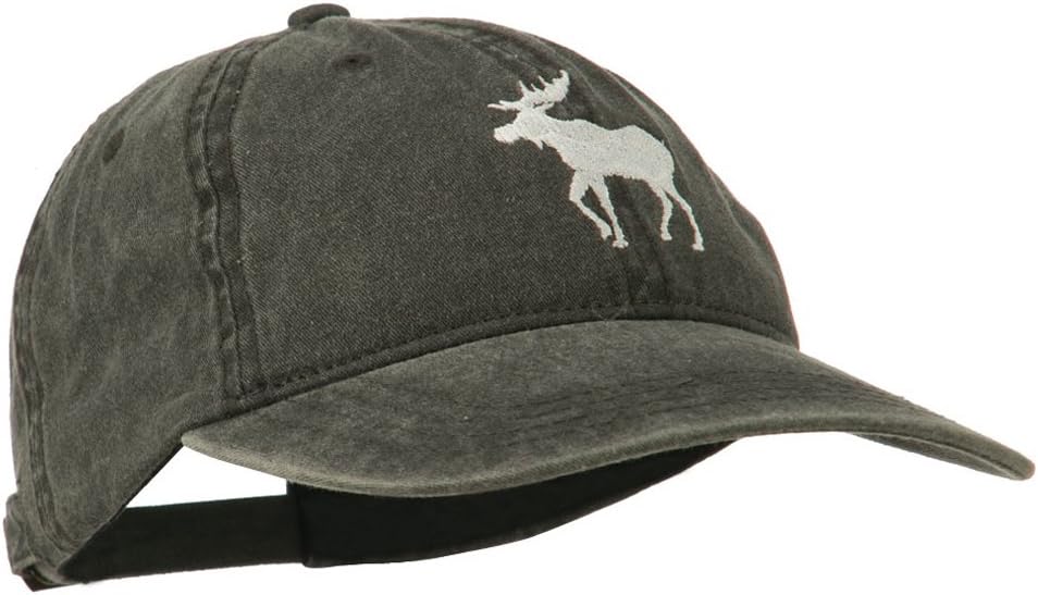 e4Hats.com American Moose Embroidered Washed Cap