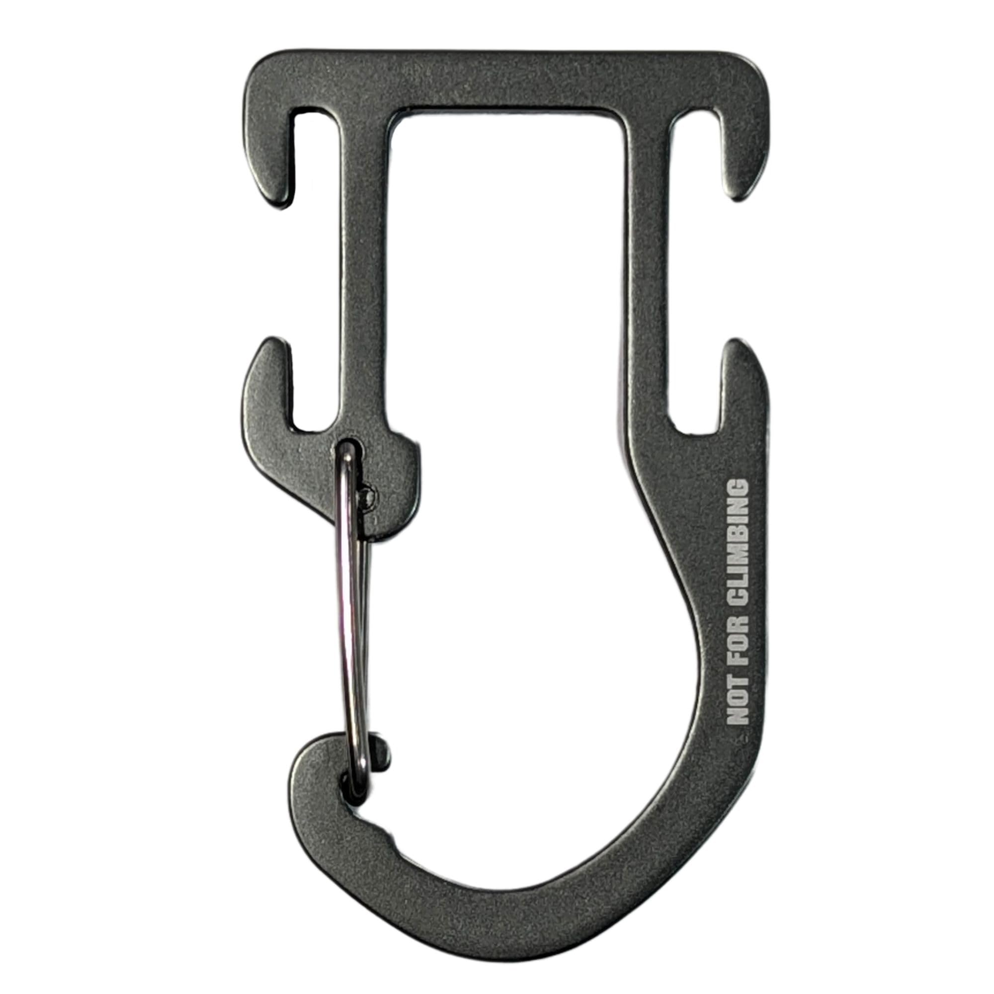 Molle Attachment Backpack Gear Tactical Aluminum Carabiner Snap D-Ring Clip Hook (Dark Grey)