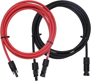 RICH SOLAR 10 AWG Solar Extension Cable - 50 Feet Red + 50 Feet Black With MC4 Connectors, Weatherproof