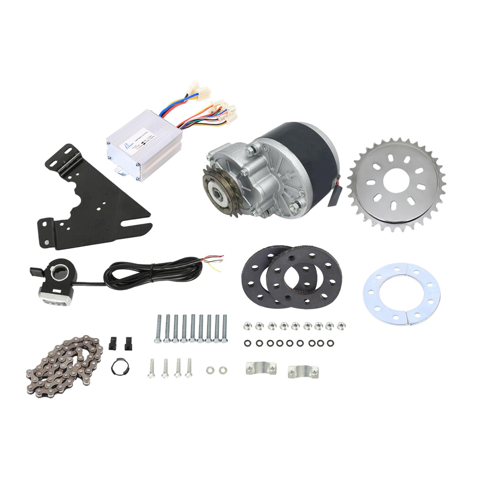 24V/36V 350W Brushless Motor Controller, Bürstenmotor Elektromotor Brush Motor Twist-Kit mit Drehgashebel Brushless Motor Controller