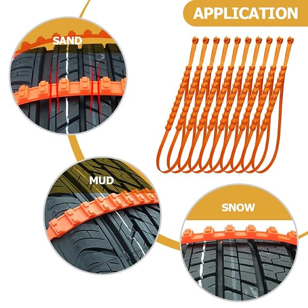 20 Pcs Car Snow Chains Zip Tie for Tire Cable Snow Tire Chains s for Cars Snow s Cable s for s Snow es Snow s for s Ties by Gatuida - Image 8