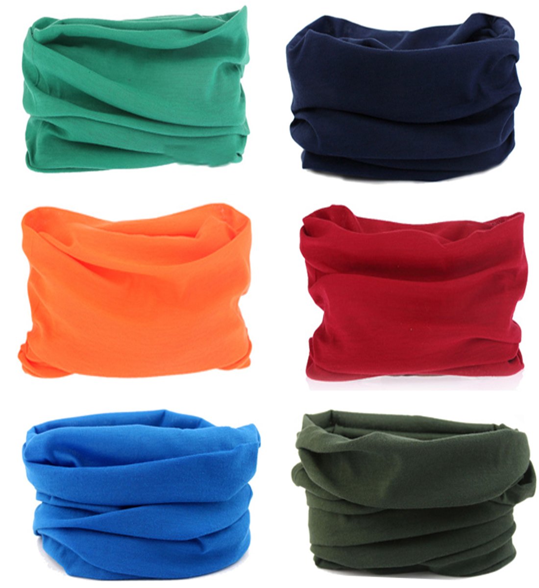 6PCS Outdoor Headscarves, Womens and Mens Headband Headwear (6 Solid Color (S))-image-16