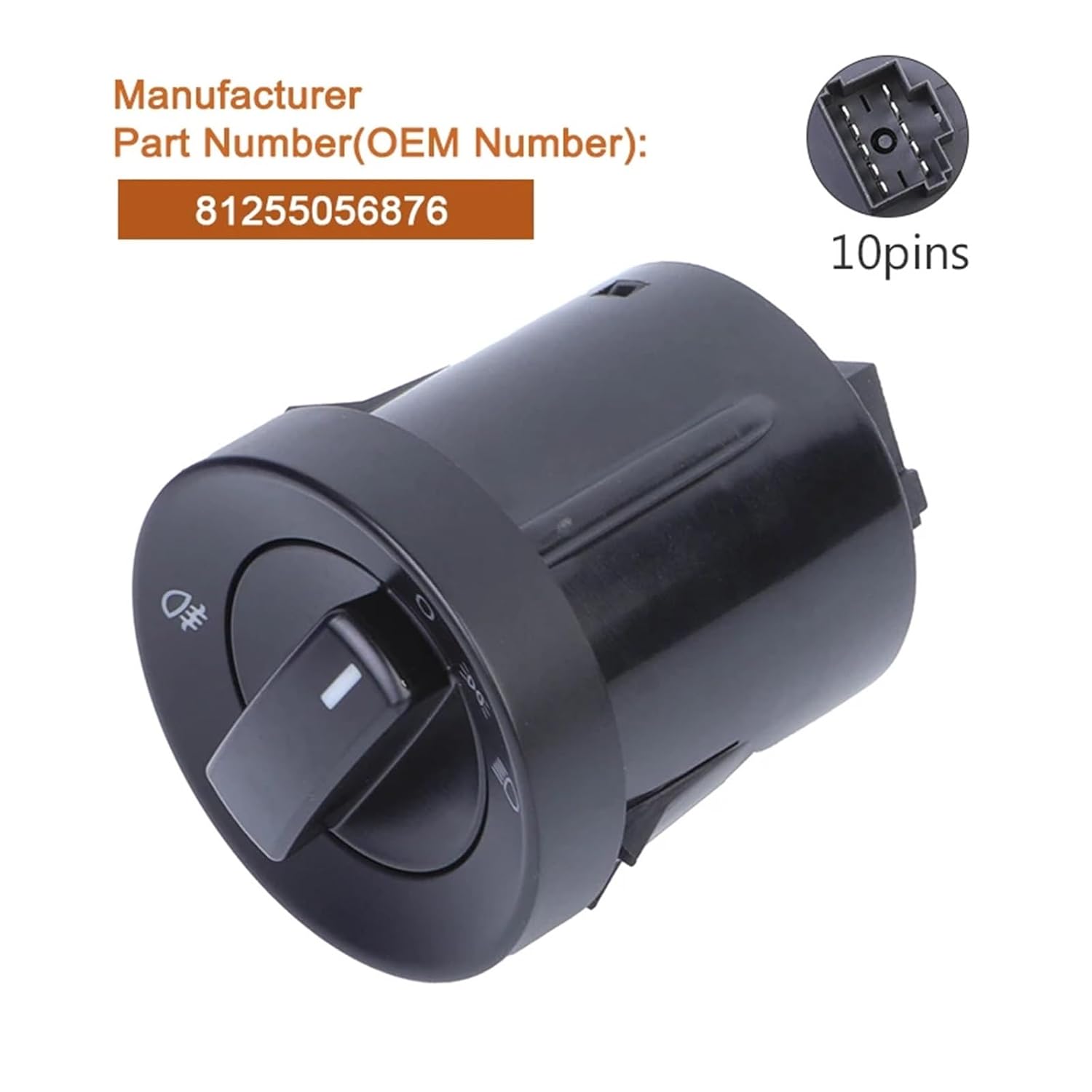 81255056876 Car Headlight Fog Control Switch Compatible with Man TGA/TGL/TGM/TGS/TGX Truck