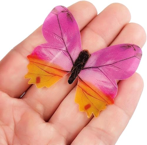 Miniatura 6 de 12 calcomanías de pared con diseño de mariposa, 3D extraíbles, calcomanías de pared y murales para bricolaje, decoración de habitación infantil