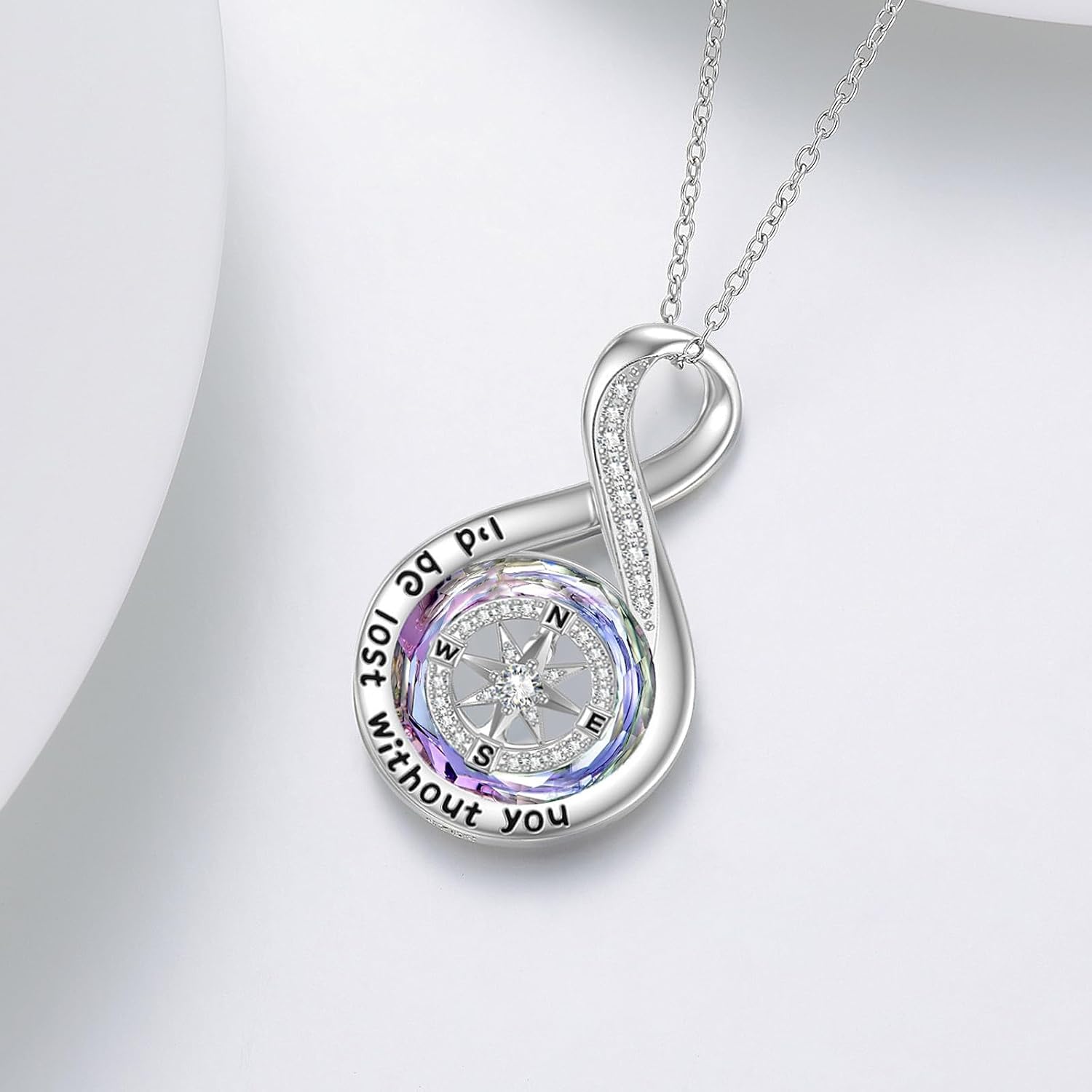 TOUPOP Valentines Day Gifts Compass Necklace for Women Sterling Silver I'd be Lost without You Necklaces Wedding Anniversary Birthday Jewelry for Her Wife Girlfriend - Image 4