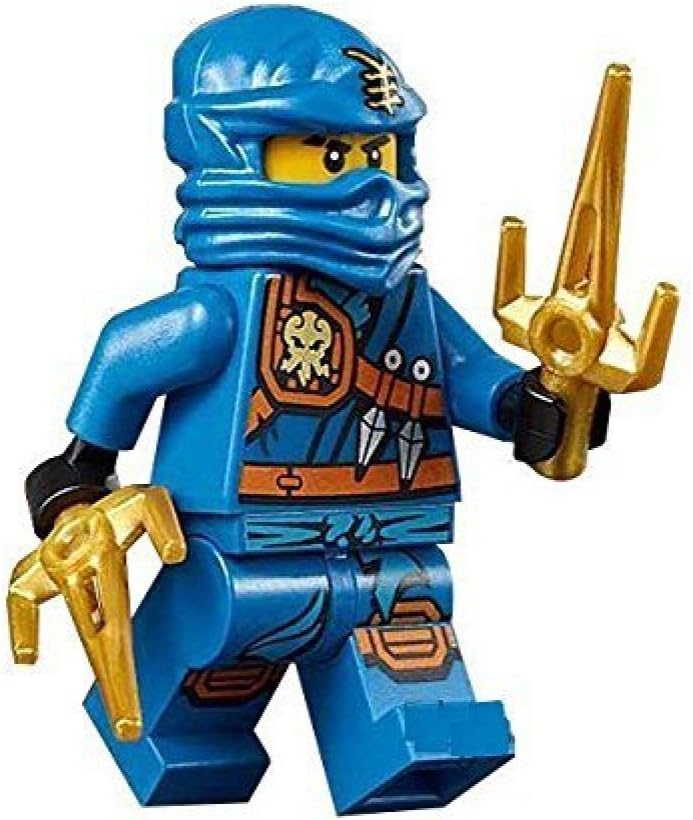 Ninjago Minifigure - Jay Zukin Robe Jungle Blue Ninja with Dual Gold Sai (70749)
