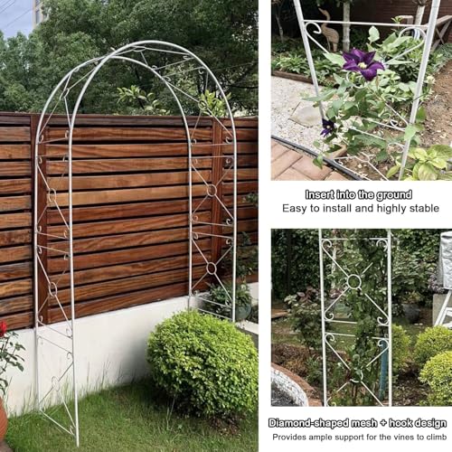 Structure de support en fer robuste de 240 cm pour arche de jardin