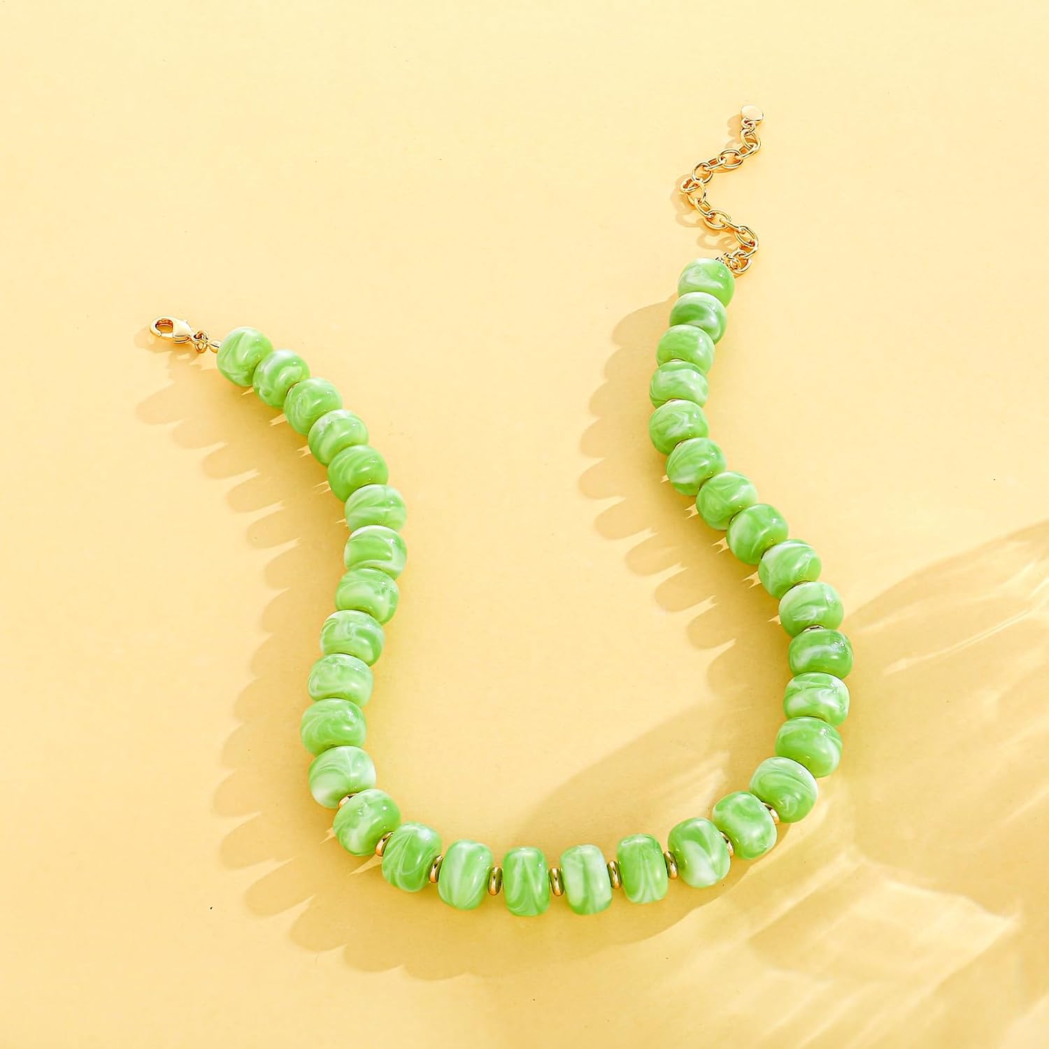 Beaded necklace for Women Boho Bead Gemstone Chunky Necklace Big Bead Necklace Fashion Trendy Summer Necklaces Jewelry Gifts - Image 6