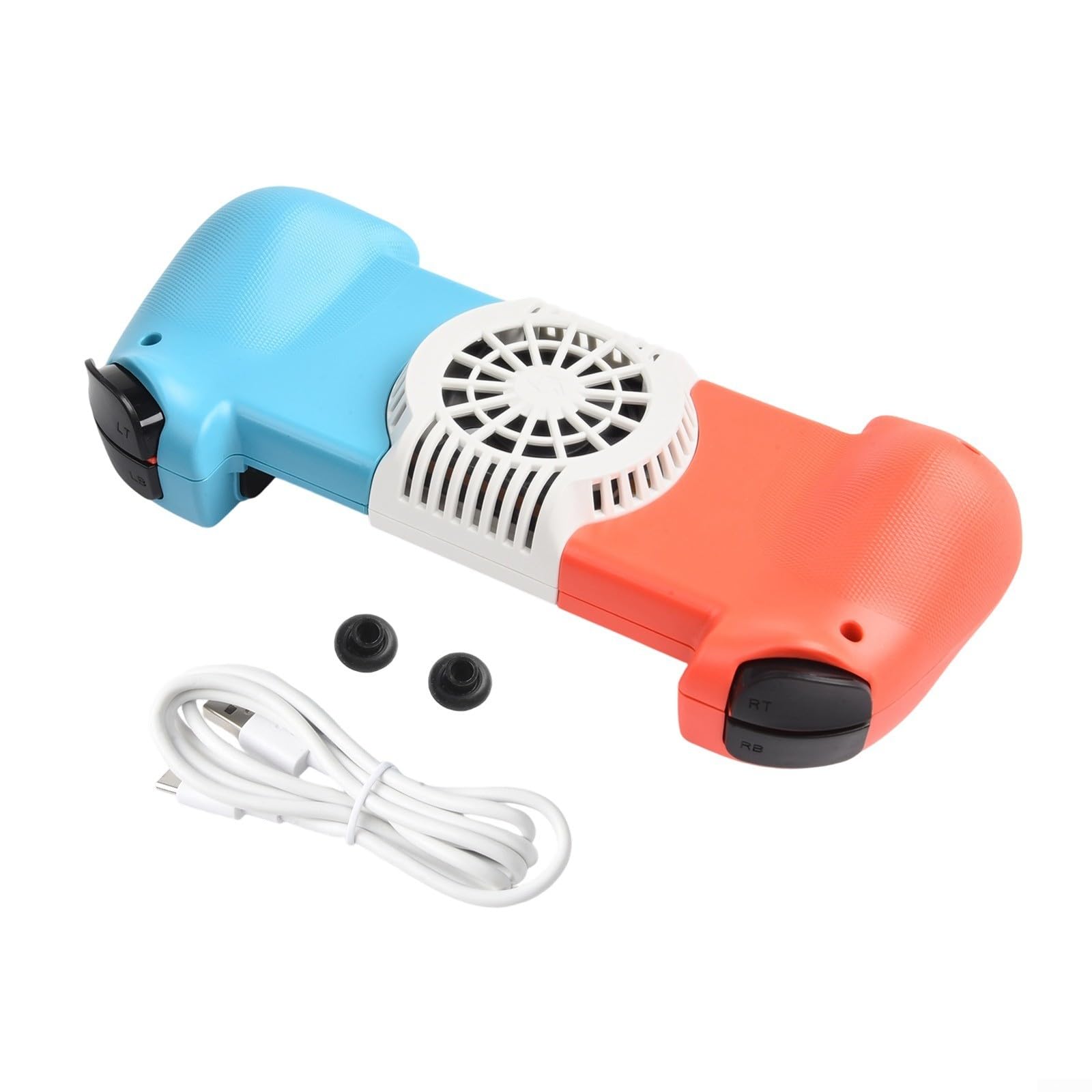 Manette de jeu mobile sans fil avec ventilateur de refroidissement et joysticks à effet Hall, batterie 20H pour Android et iOS (noir)