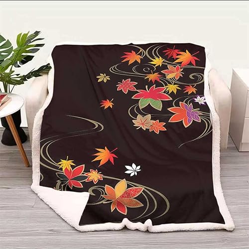 Miniatura 10 de Manta de otoño con diseño de lunares geométricos de celosía marrón, Cobijas Calientes para Invierno, acogedora decoración de habitación para sofá,