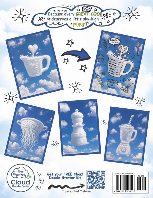 Cozy Kitchen Cloud Doodles: A Relaxing Cloud Picture Doodle Activity Book for Kids & Adults | Creative Fun For The Whole Family image 3