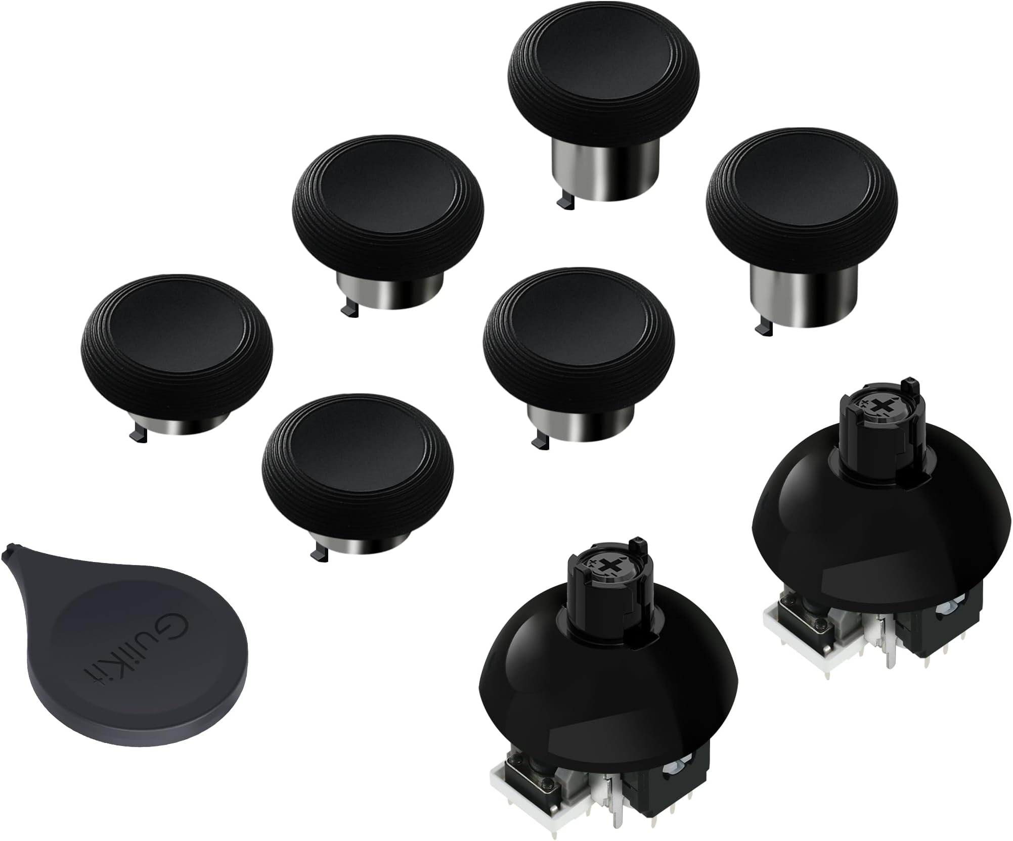 GuliKit Joysticks for PS5 DualSense/DualSense Edge Controller,TMR Magnetic Sticks,720° Adjustable Tension, 2 Pcs Anti-drift Repair Modules with 3 Pairs Thumbstick Caps, Soldering Required