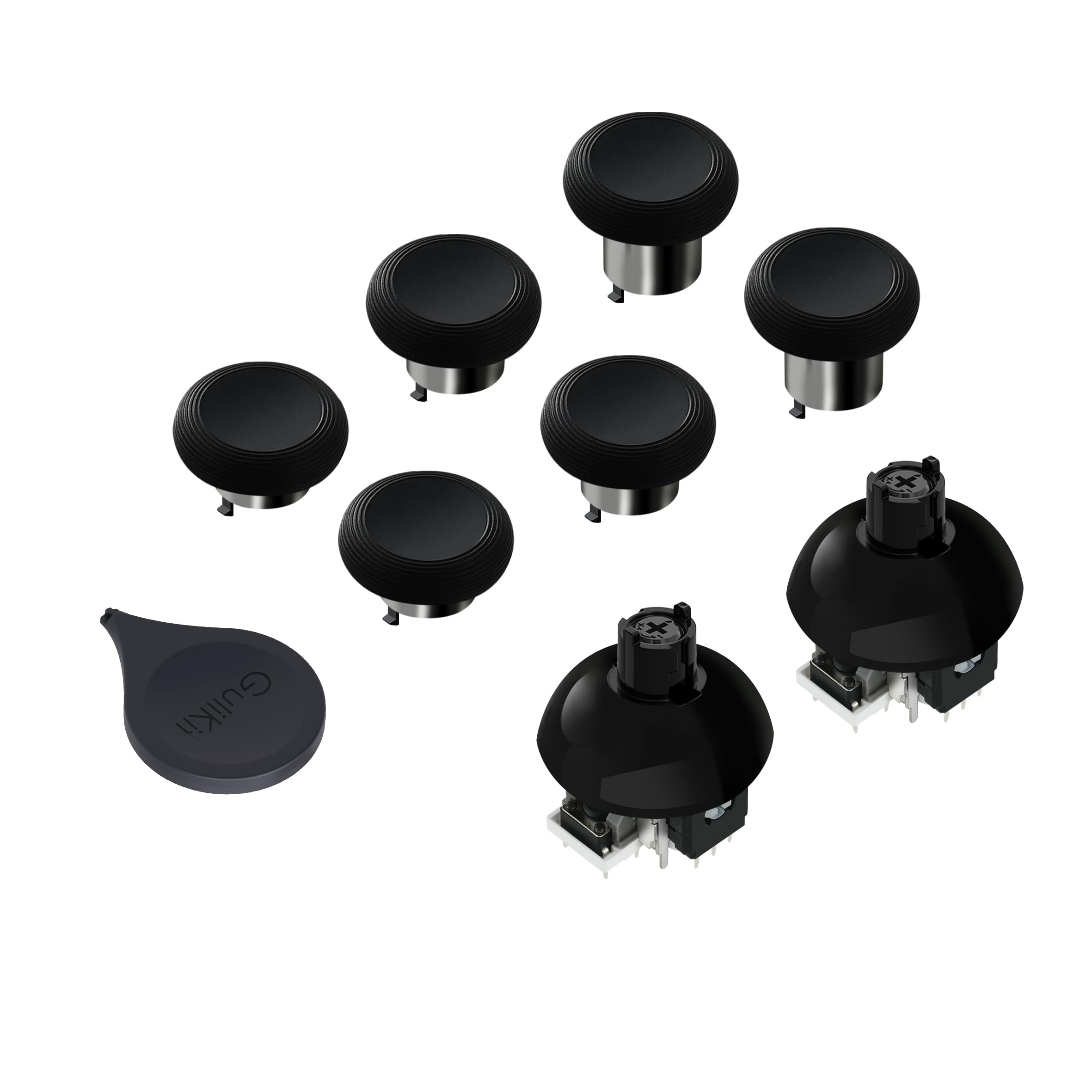 GuliKit 720° Adjustable Tension TMR Magnetic Joystick Replacement Kit, for Xbox Series X & S/Elite Series 2 Controller, Anti-drift Stick Repair Module with 3 Pairs Thumbstick Caps, Soldering Required