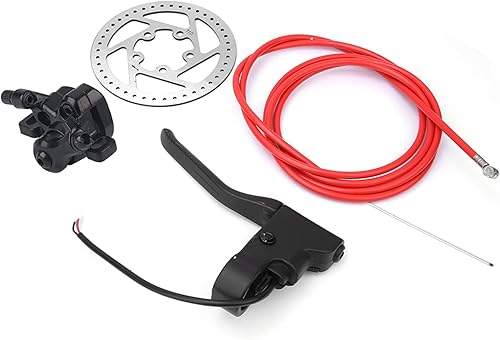 Juego de dispositivos de freno de disco de metal, rotores de freno de scooter eléctrico, mango de línea de freno de disco apto para M365 Scooter