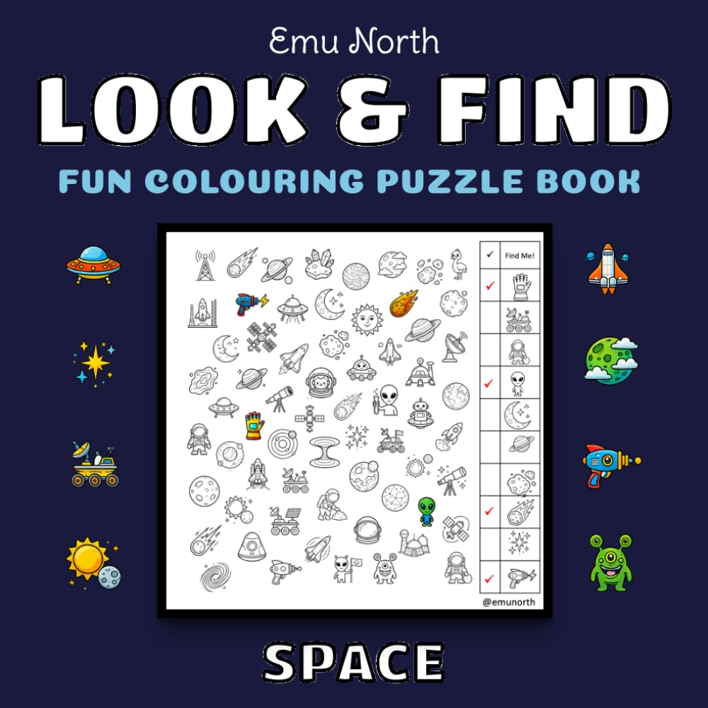 Look and Find: Space - Fun Colouring Puzzle Book [UK]