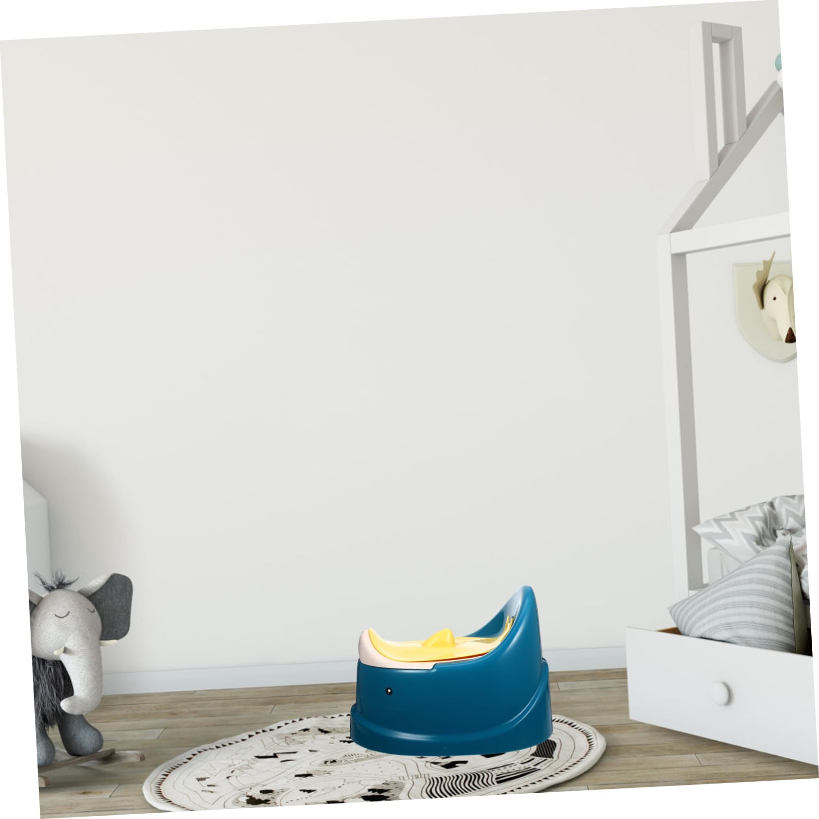ERINGOGO Sedile Wc per Bambini Portatile in Pp Blu, Vasino Riutilizzabile per Addestramento Toilette, per Viaggio e Uso in Auto, Favorisce L'autonomia dei Bimbi