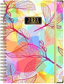 Mljtoyo Academic Diary 2023 ,Weekly&Monthly Planner ,2023 Diary A5 Week to View with Monthly Tabs , from Jan 2023 to Dec 2023 Hardcover, Inner Pocket,100GSM (A02 Pink)