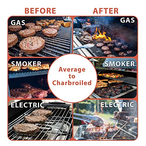 Char-Pit Universal Charcoal Grill Tray - Compatible With Smoker & Gas Grills - Charcoal Holder/Box - Stainless Steel Grill Tray - Built In Ash Pan- Easy Install & Mess- Free Cleanup #TOP4