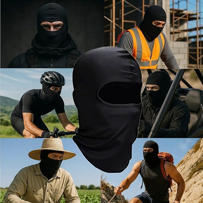 Pasamontañas para moto unisex, cubre rostro y cuello miniatura 3