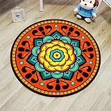 Ampliamente utilizado: Esta alfombra de área redonda tiene un diámetro de 60cm/80cm/100cm/120cm, es perfecta para su sofá, sala de estar, dormitorio, estudio, dormitorio de niños, guardería, dormitorio y casa de mascotas, se puede usar todo el año, desde primavera, verano, otoño hasta invierno, y también es un regalo perfecto para todas las ocasiones.