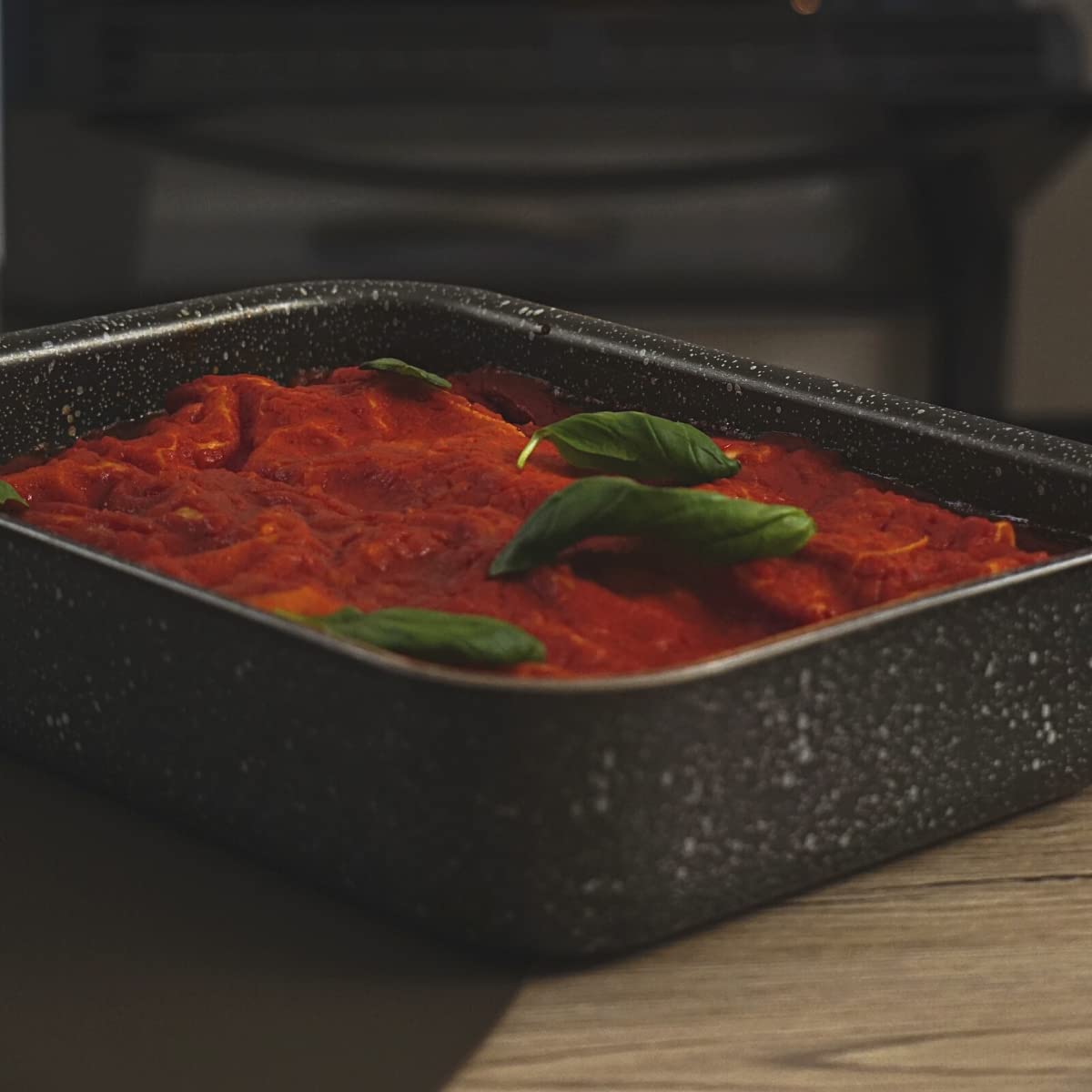 NAMAI - Teglia Forno Quadrata, 40CM x 40CM x 7CM H, Lasagnera Antiaderente, Alluminio Resistente, Adatta In Lavastoviglie, Made In Italy (38cm x38cm)
