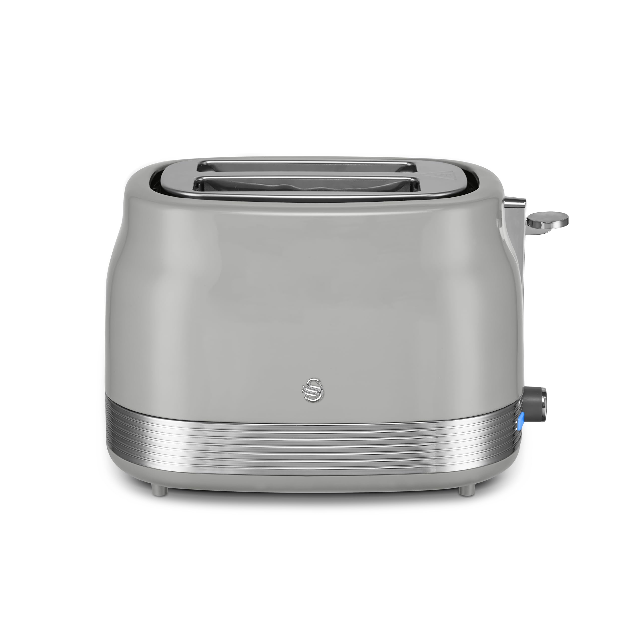 Swan Retro 2-Slice Toaster Grey 6 Browning Levels Defrost Reheat Function 930W