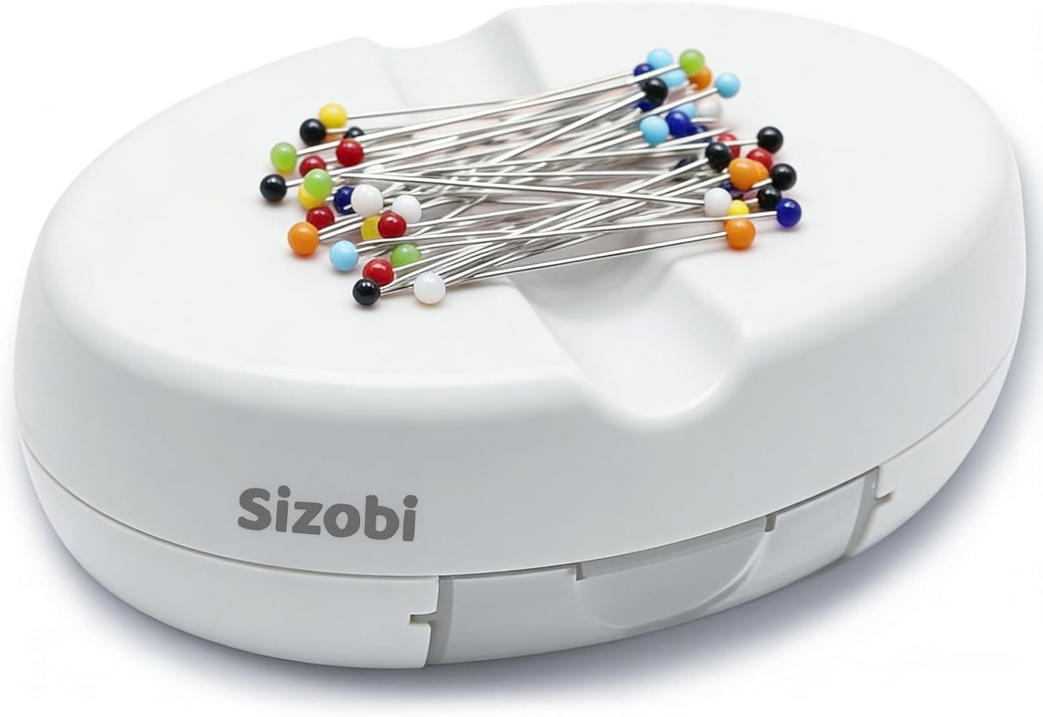 Sizobi Magnetic Pin Holder with 100 Pcs Ball Head Straight Pins, Magnetic Pin Cushions for Sewing, Sewing Supplies, N...