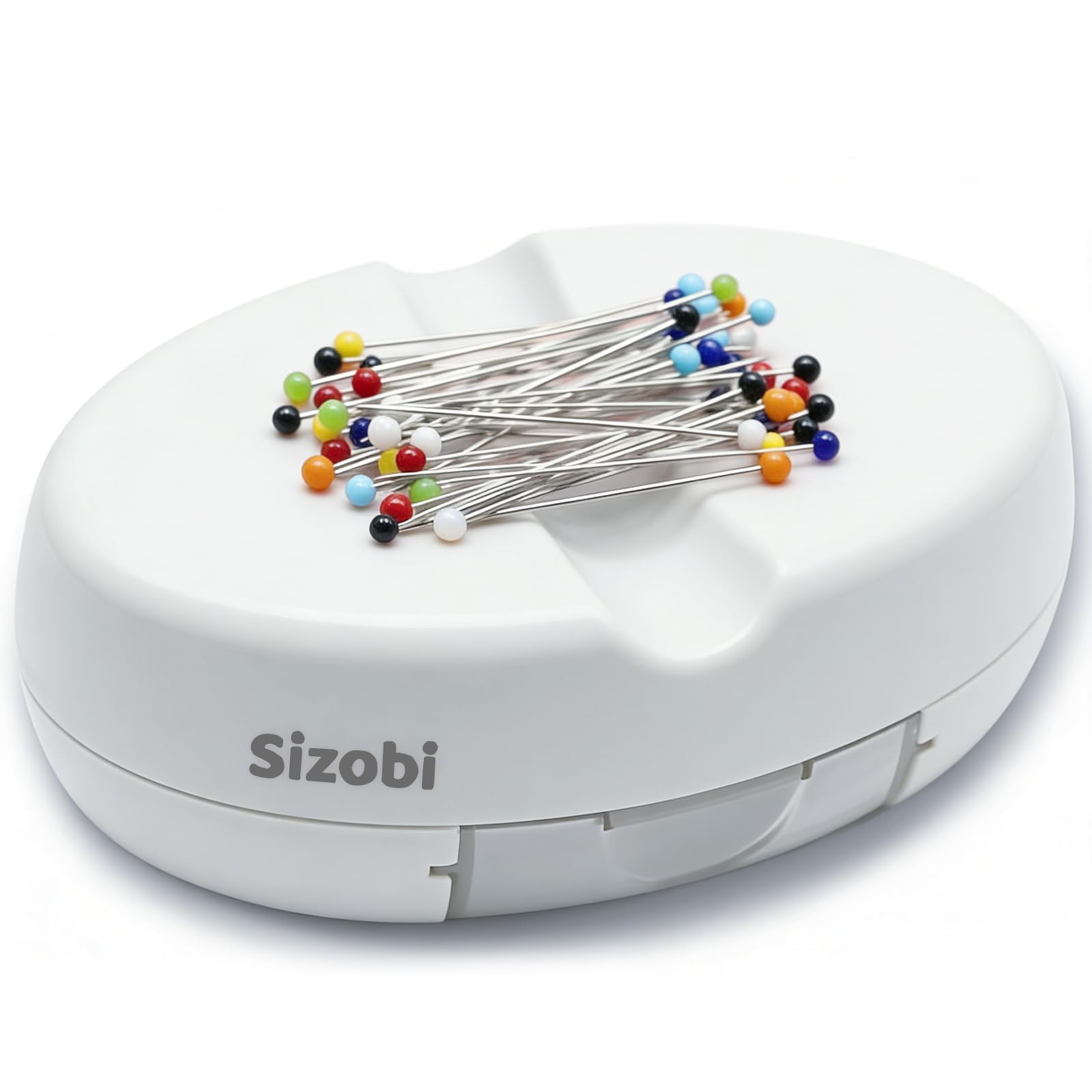 Sizobi Magnetic Pin Cushions for Sewing with 100Pcs Ball Head Straight Pins