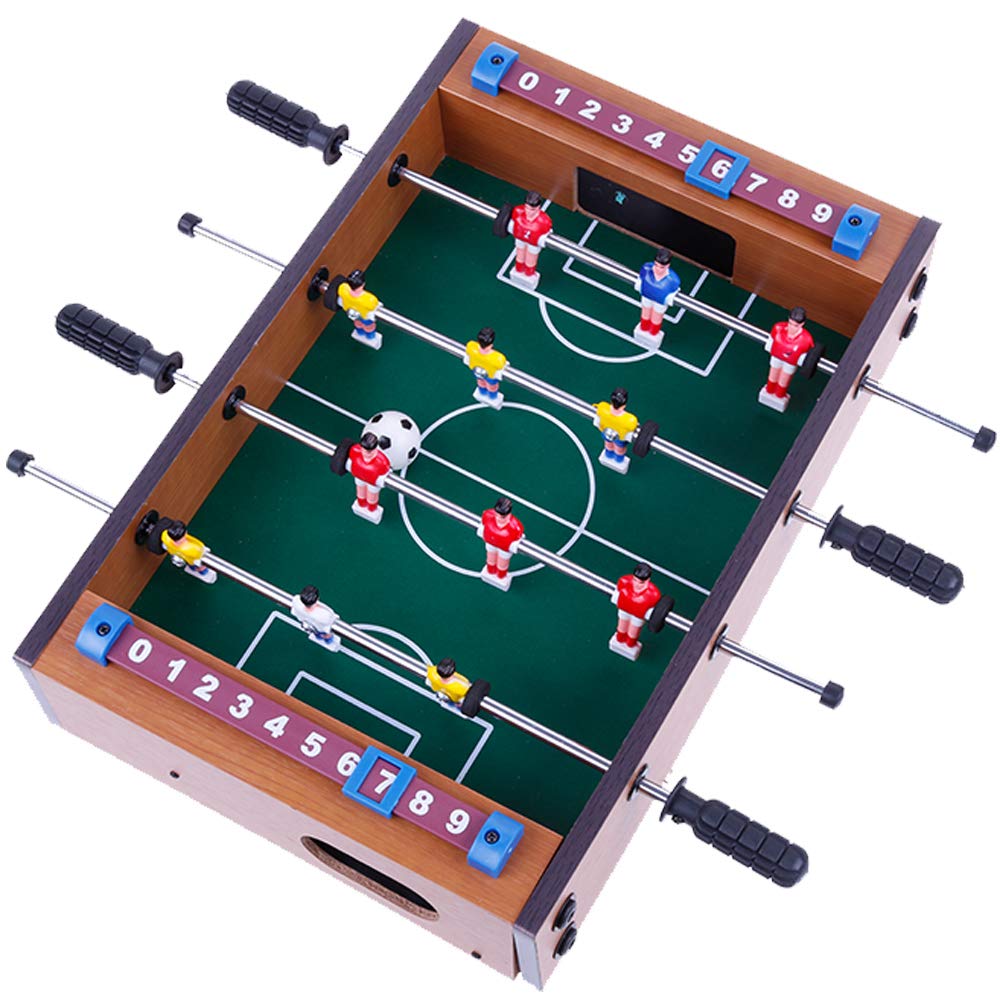 Goldge Mini stół do gry w piłkarzyki, w zestawie 4 piłki, wymiary 34,5 x 23 cm, najwyższa jakość dla dzieci