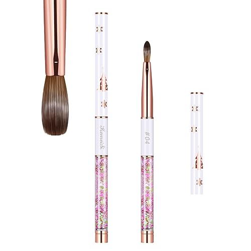 Miniatura 9 de Pincel para Uñas Acrílicas Tamaño #16, KEMEISI 100% Puro Kolinsky Pinceles de Arte para Uñas Mango Resistente Forma Ovalada Herramientas de Diseño