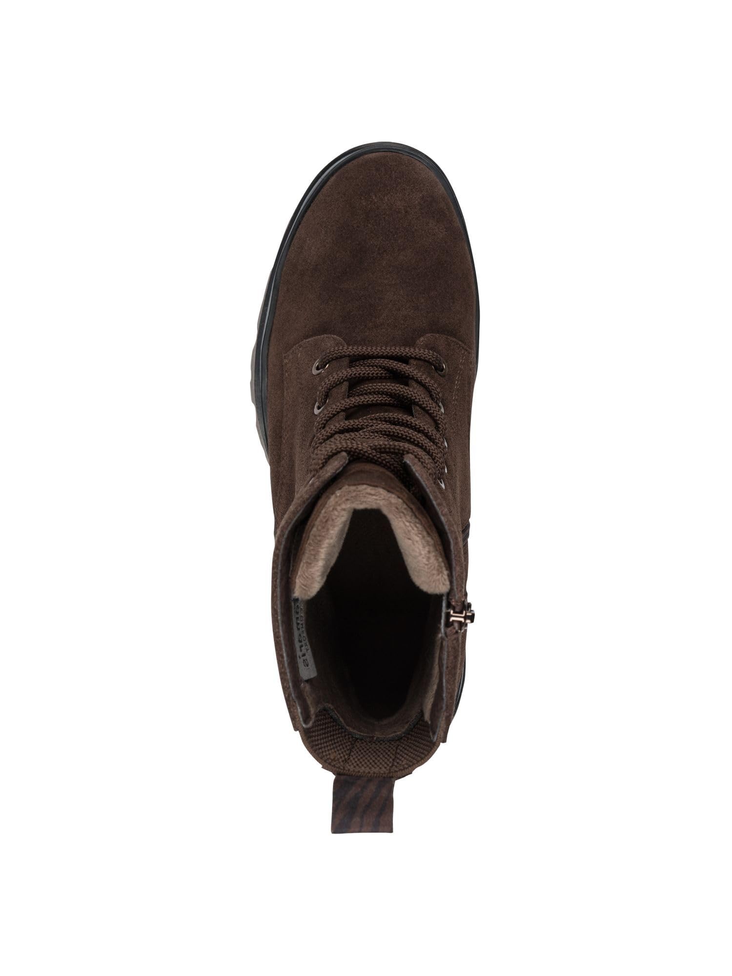 Tamaris Kobiety Tamaris Comfort Lace Boot FlatBut do środka łydki