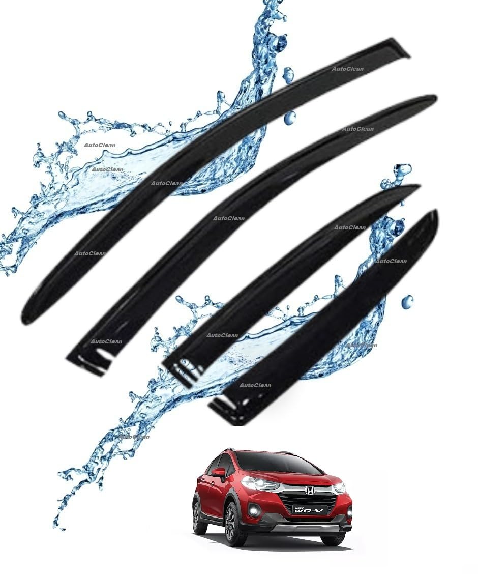 Car Window Door Visor Rain Guard Side Wind Deflector Unbreakable Injection Moulded Compatible with WR-V Model (Set of 4)-image-10