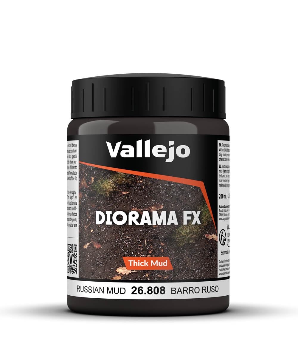 Diorama FX Thick Mud | Russian Mud 200 ml (6.76 fl.oz.) | Premium Acrylic Color For Modelers & Miniature Enthusiasts