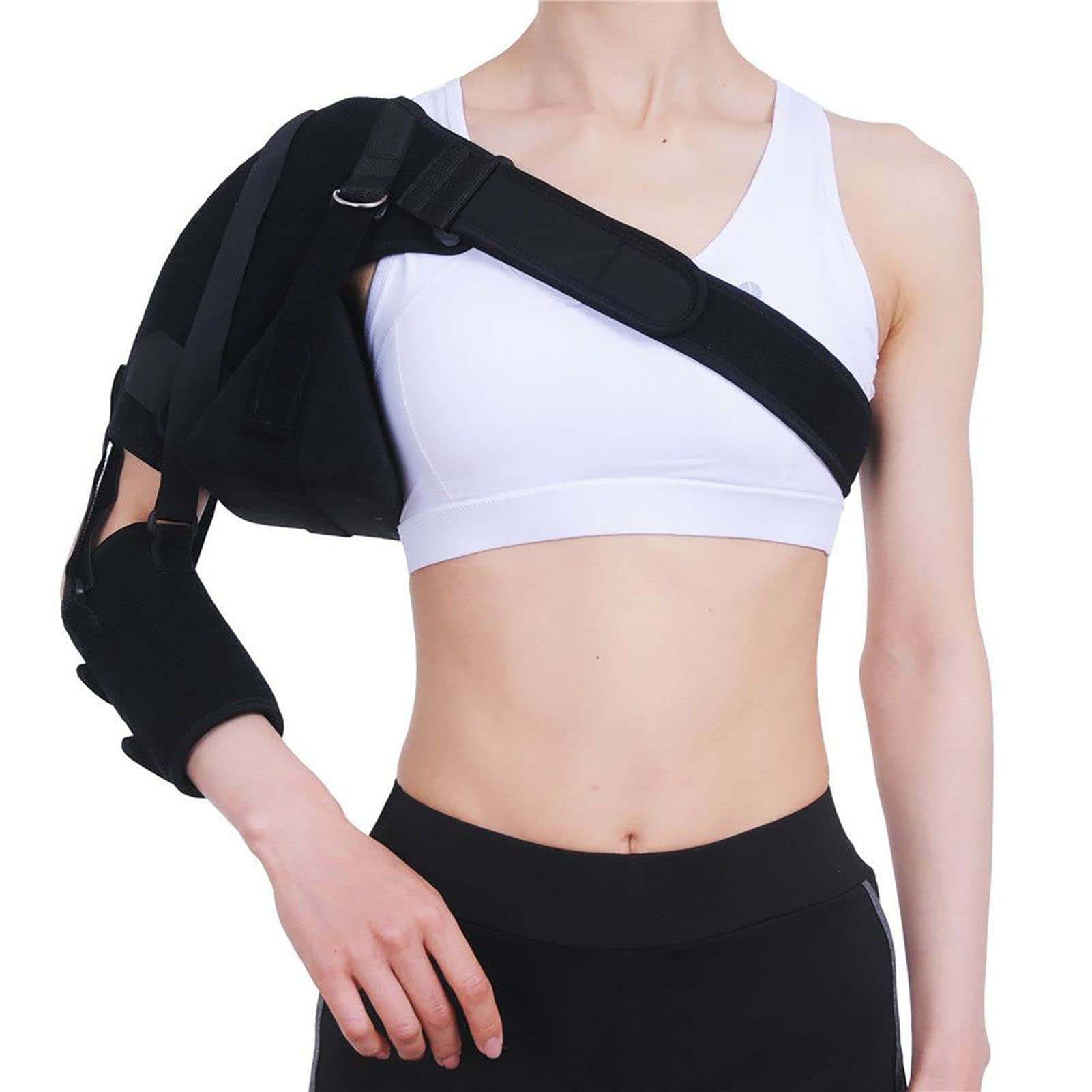 LTEJUMQ Shoulder Arm Sling Brace, Medical Shoulder Support, Shoulder Immobilizer with Arm Sling for Men & Women for Stroke Hemiplegia Subluxation Recovery (with Armpit Pillow)
