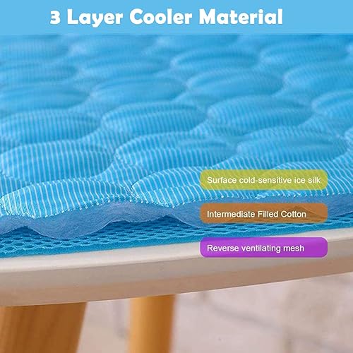 Miniatura 3 de JIA.L Tapete de enfriamiento para perros, transpirable, lavable, de verano, para mascotas, extra grande, para perros y gatos, almohadilla de