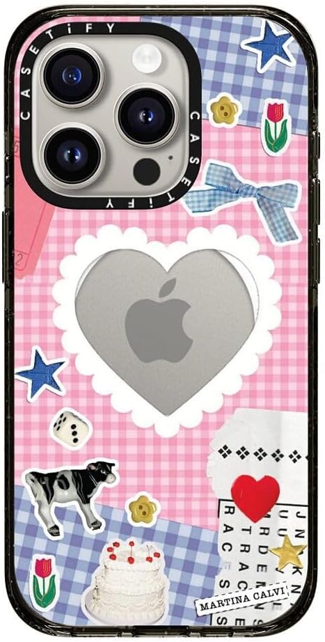 CASETiFY Impact Case for iPhone 15 Pro [8.2ft 4X Military Grade Drop Protection/Compatible with Magsafe] - Crafty - Clear Black