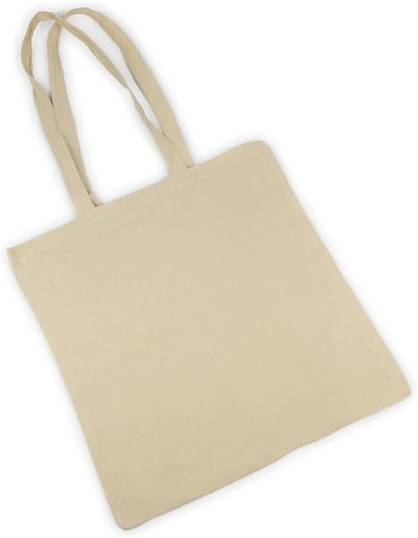 10 x Bolsa algodón natural 41 x 37 cm. Asas largas - 3
