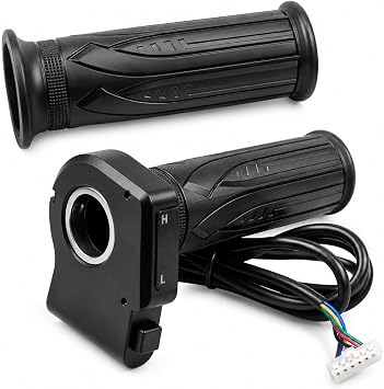 36V EBike Twist Throttle Grip Replacement Compatible with Jetson Bolt Pro, Atlas, Dyu D3F/D2F/C3/C4, Ancheer - Electric Bike Handle with LCD Voltage Display, Cruise Control Button, 6-Pin Plug