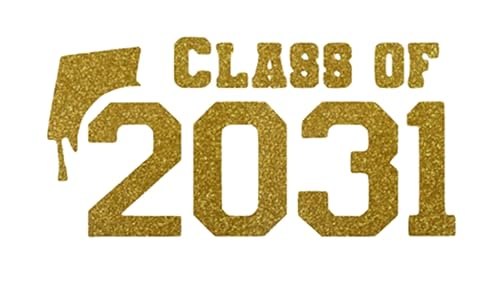 Class of 2031 Iron On Decal, Graduation Shirt Transfer, Graduate TShirt Patch, DIY Crafts, Graduation Cap, Pick Size and Color, Iron-On Almost