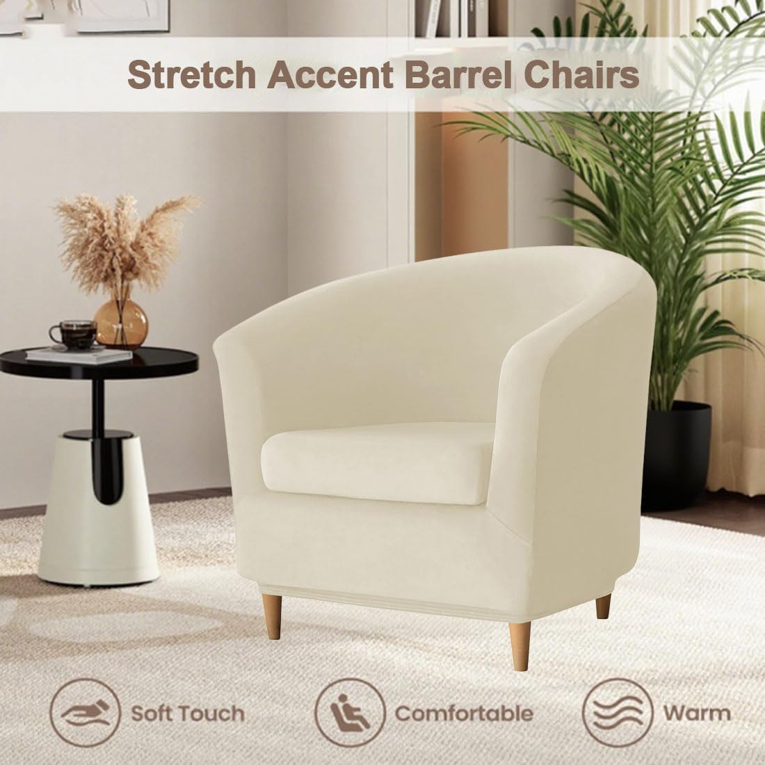 velvet club chair slipcover 2 piece swivel barrel chair covers slipcover tub chair slipcovers round accent armchair covers bucket chair covers protector for living room beige