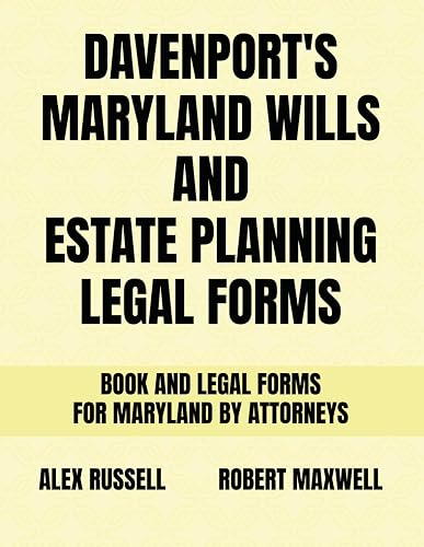 Davenport's Maryland Wills And Estate Planning Legal Forms