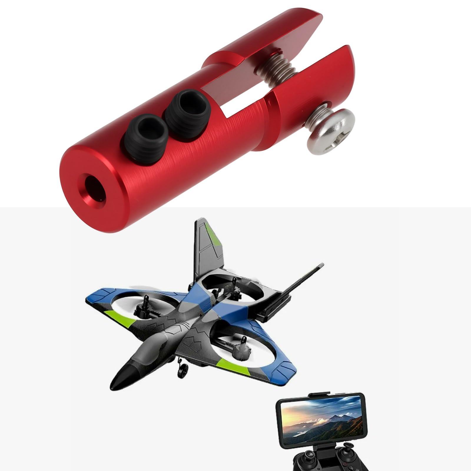 The Lord of the Tools 2pcs 2mm Tie Rod End Clevis with 120mm Linkage Rod for RC Boat Airplane Steering Gear Red - Image 2