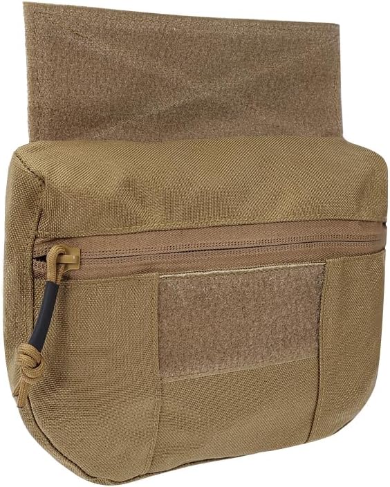 Tactical Dump Drop Pouch Utility Pouch with Hook & Loop EDC Pouch for AVS JPC CPC Tactical Vests Chest Rig
