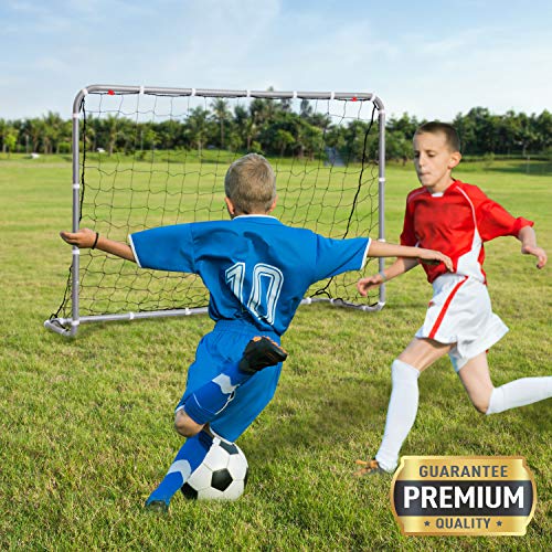 Soccer Goals Football Goals, 6'X4' Metal Frame With All Weather Net, White #TOP5